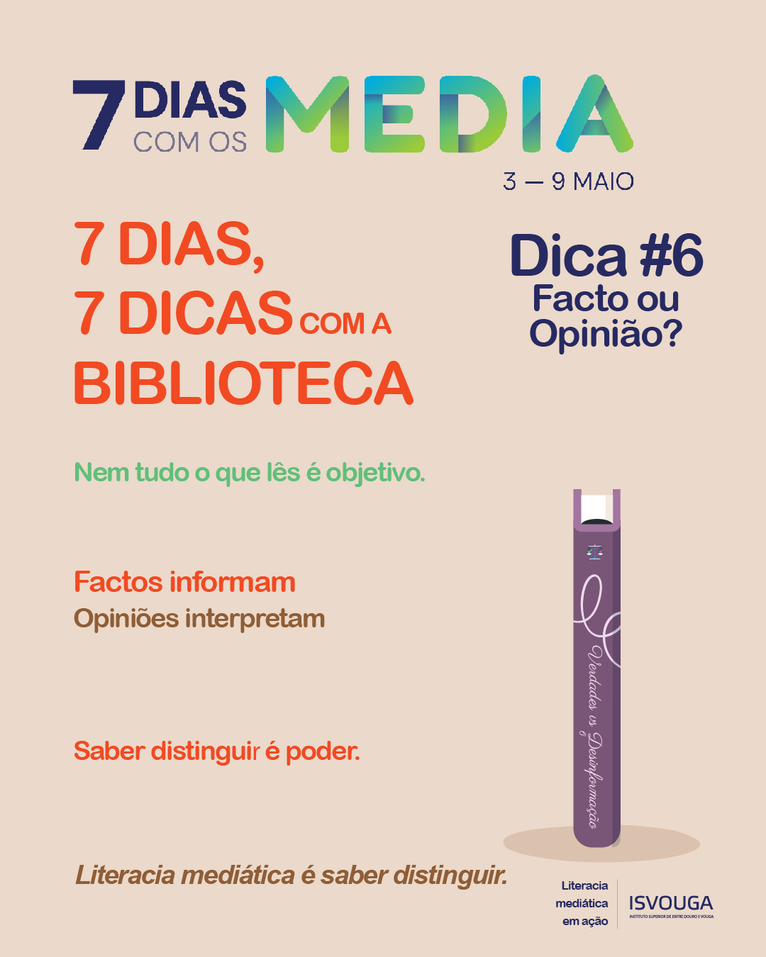 Dica 6 — Facto ou opinião?